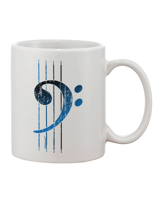 11 oz Coffee Mug with Distressed Bass Strings Print - TooLoud-11 OZ Coffee Mug-TooLoud-White-Davson Sales