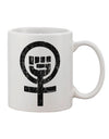 11 oz Coffee Mug with Distressed Feminism Symbol - TooLoud-11 OZ Coffee Mug-TooLoud-White-Davson Sales