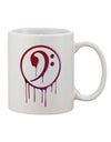 11 oz Coffee Mug with Dripping Bass Symbol - TooLoud-11 OZ Coffee Mug-TooLoud-White-Davson Sales