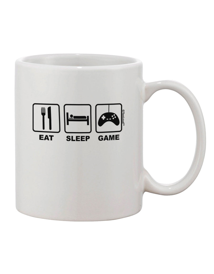 11 oz Coffee Mug with Eat Sleep Game Design - TooLoud-11 OZ Coffee Mug-TooLoud-White-Davson Sales