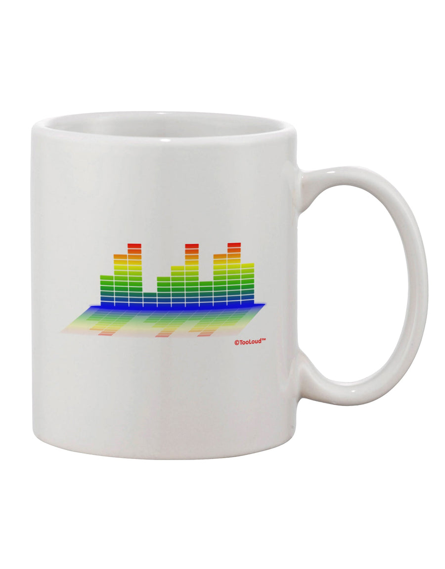 11 oz Coffee Mug with Equalizer Bars Design - Expertly Crafted by TooLoud-11 OZ Coffee Mug-TooLoud-White-Davson Sales