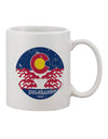 11 oz Coffee Mug with Grunge Colorado Ram Flag Print - Expertly Crafted Drinkware-11 OZ Coffee Mug-TooLoud-Davson Sales