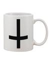 11 oz Coffee Mug with Inverted Cross Print - TooLoud-11 OZ Coffee Mug-TooLoud-White-Davson Sales