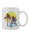 11 oz Coffee Mug with LA Beach Silhouette Letters - TooLoud-11 OZ Coffee Mug-TooLoud-White-Davson Sales