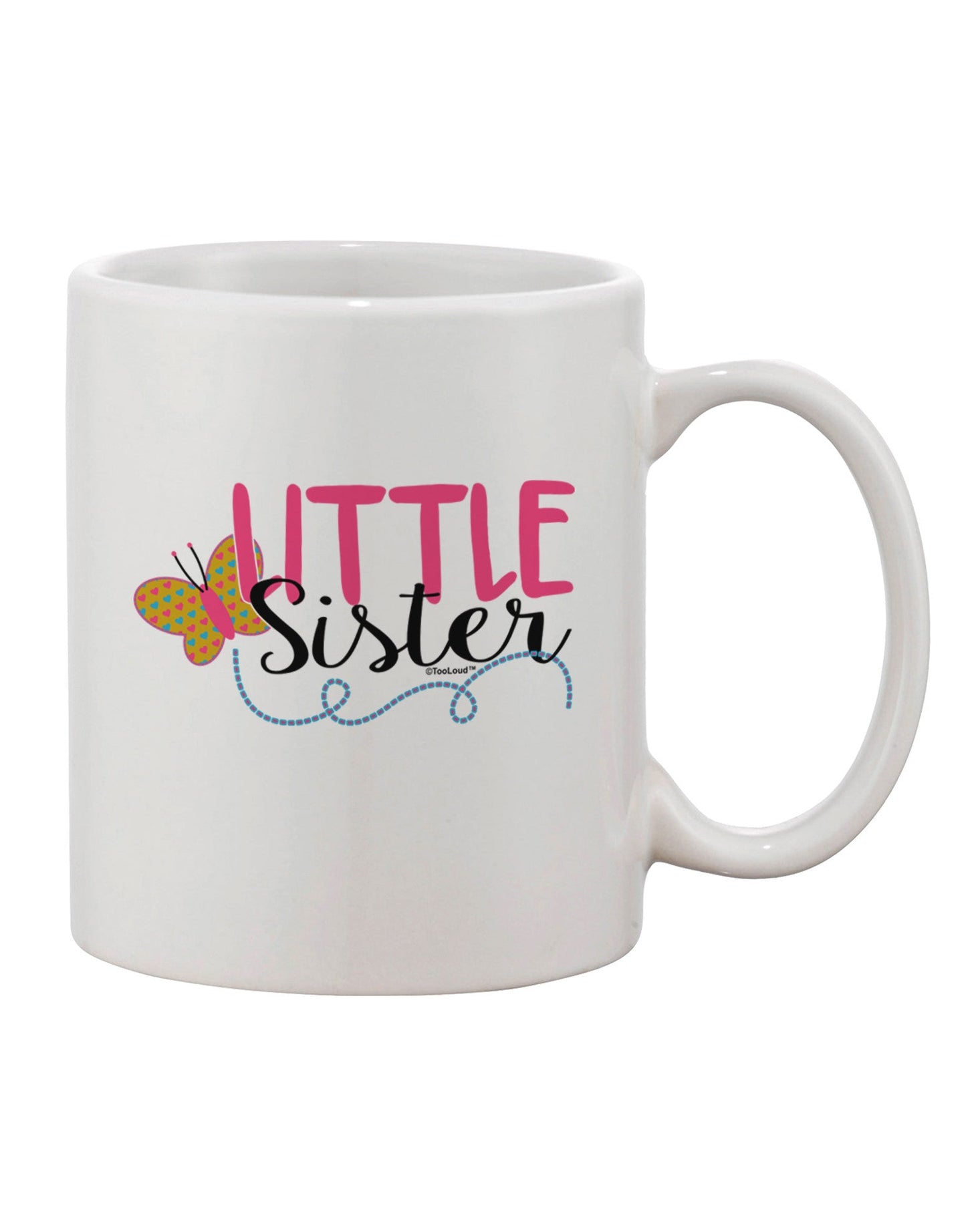 11 oz Coffee Mug with Little Sister Print - TooLoud-11 OZ Coffee Mug-TooLoud-White-Davson Sales