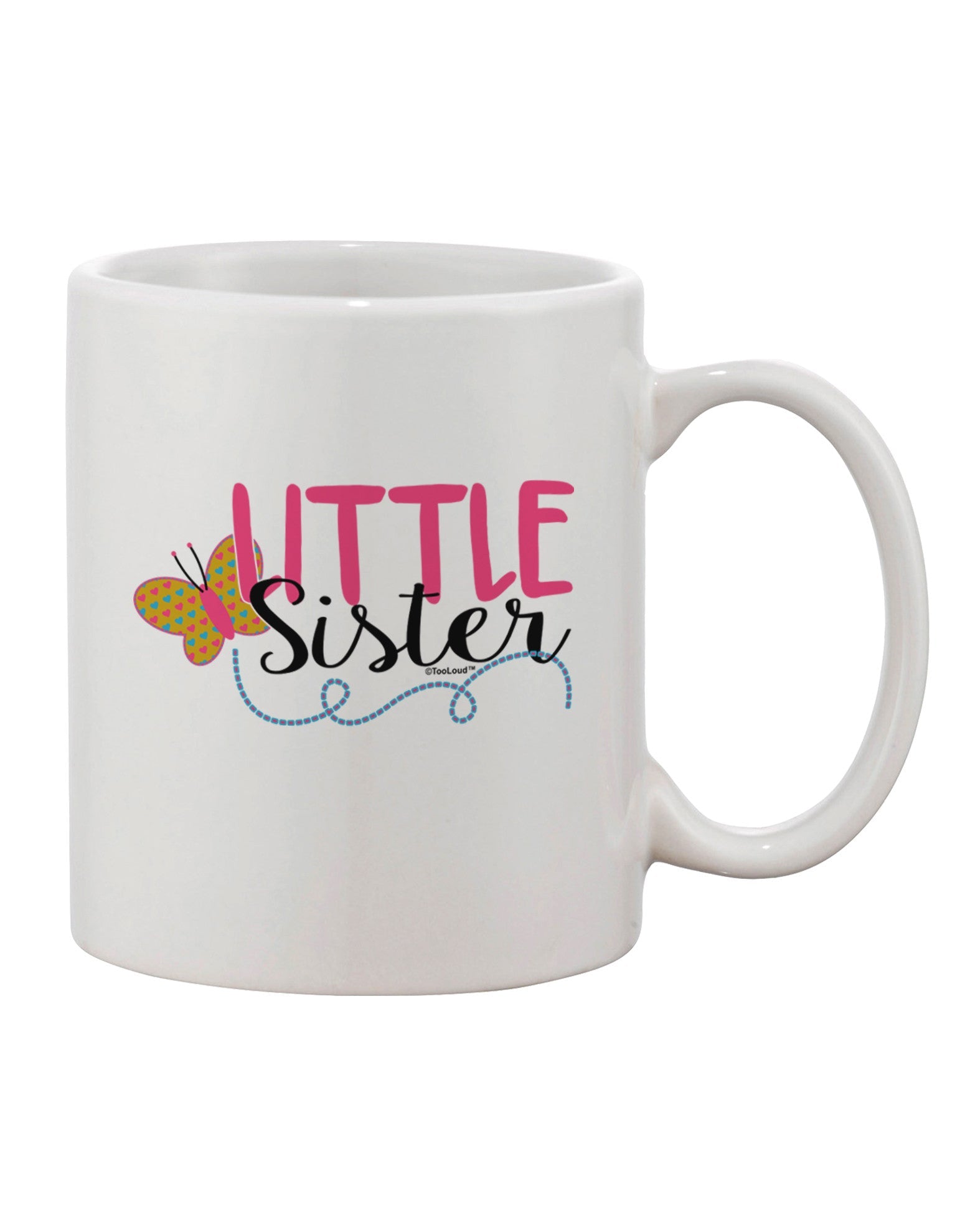 11 oz Coffee Mug with Little Sister Print - TooLoud-11 OZ Coffee Mug-TooLoud-White-Davson Sales
