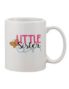 11 oz Coffee Mug with Little Sister Print - TooLoud-11 OZ Coffee Mug-TooLoud-White-Davson Sales