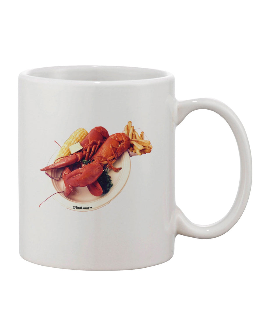 11 oz Coffee Mug with Lobster Plate Print - TooLoud-11 OZ Coffee Mug-TooLoud-White-Davson Sales