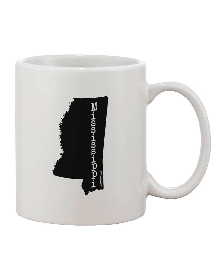 11 oz Coffee Mug with Mississippi - United States Shape Print - TooLoud-11 OZ Coffee Mug-TooLoud-White-Davson Sales