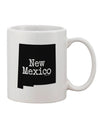11 oz Coffee Mug with New Mexico - United States Shape Print - Expertly Crafted by TooLoud-11 OZ Coffee Mug-TooLoud-White-Davson Sales