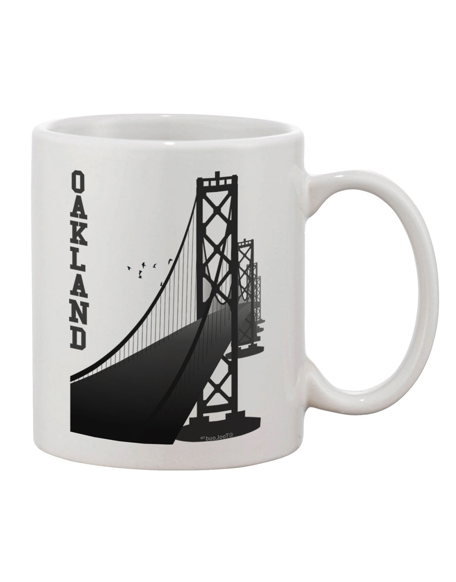 11 oz Coffee Mug with Oakland Bay Bridge Print - TooLoud-11 OZ Coffee Mug-TooLoud-White-Davson Sales