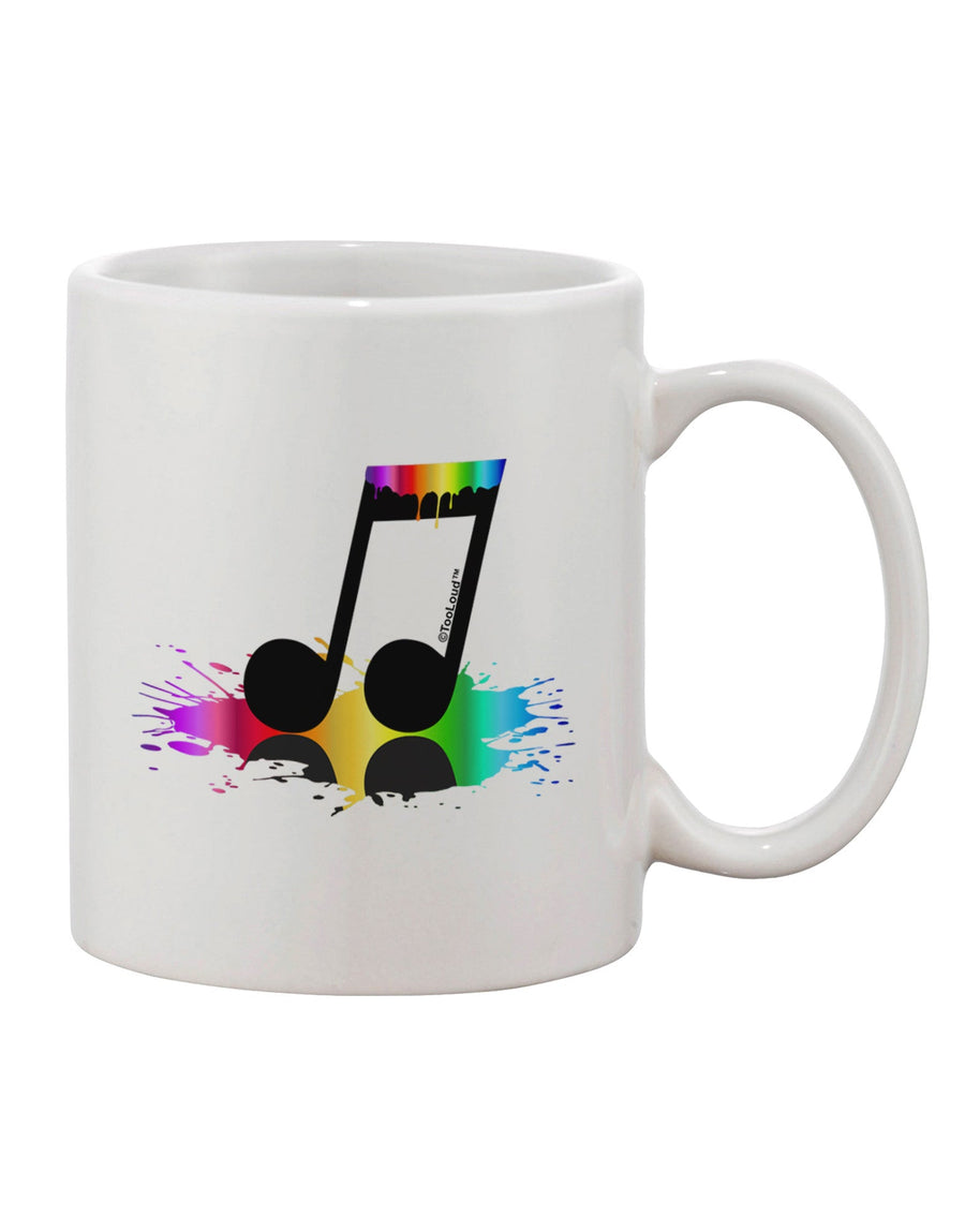 11 oz Coffee Mug with Paint Music Note Print - TooLoud-11 OZ Coffee Mug-TooLoud-White-Davson Sales