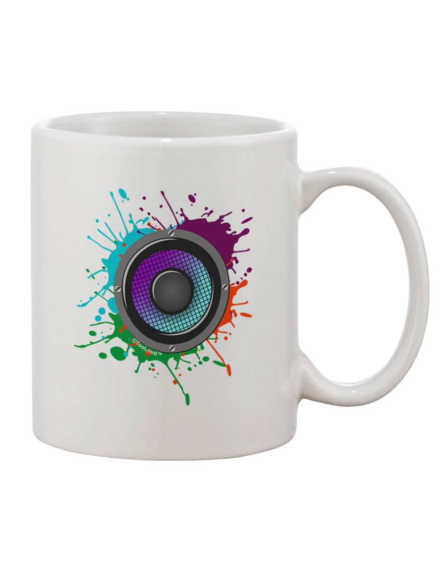 11 oz Coffee Mug with Paint Splatter Speaker Print - TooLoud-11 OZ Coffee Mug-TooLoud-White-Davson Sales