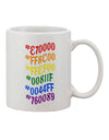 11 oz Coffee Mug with Pride Flag Hex Code Print - TooLoud-11 OZ Coffee Mug-TooLoud-Davson Sales