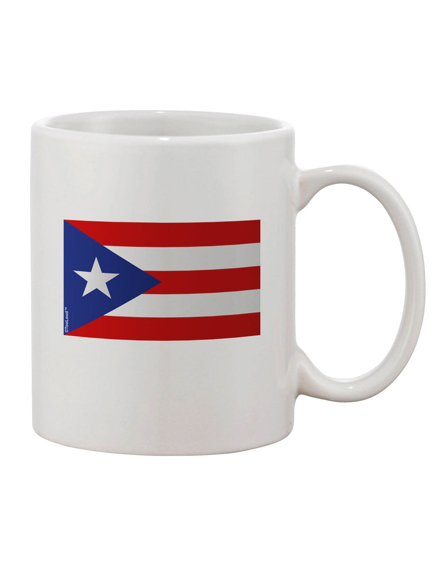 11 oz Coffee Mug with Puerto Rico Flag Print - TooLoud-11 OZ Coffee Mug-TooLoud-White-Davson Sales