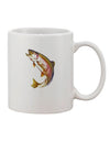 11 oz Coffee Mug with Rainbow Trout Print - TooLoud-11 OZ Coffee Mug-TooLoud-White-Davson Sales