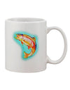 11 oz Coffee Mug with Rainbow Trout WaterColor Print - TooLoud-11 OZ Coffee Mug-TooLoud-White-Davson Sales