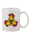 11 oz Coffee Mug with Recycle Biohazard Sign Print - Expertly Crafted by TooLoud-11 OZ Coffee Mug-TooLoud-White-Davson Sales