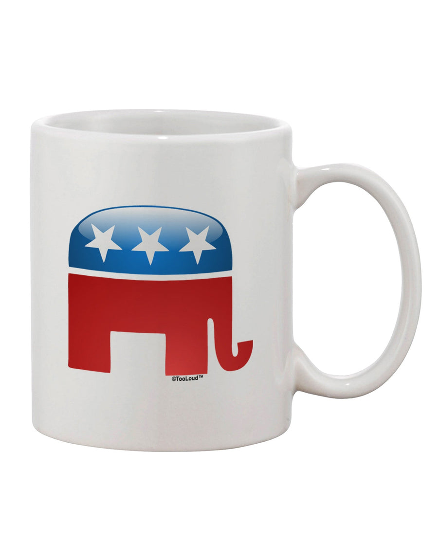 11 oz Coffee Mug with Republican Bubble Symbol - TooLoud-11 OZ Coffee Mug-TooLoud-White-Davson Sales