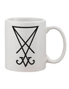 11 oz Coffee Mug with Sigil of Lucifer - Seal of Satan - TooLoud-11 OZ Coffee Mug-TooLoud-White-Davson Sales