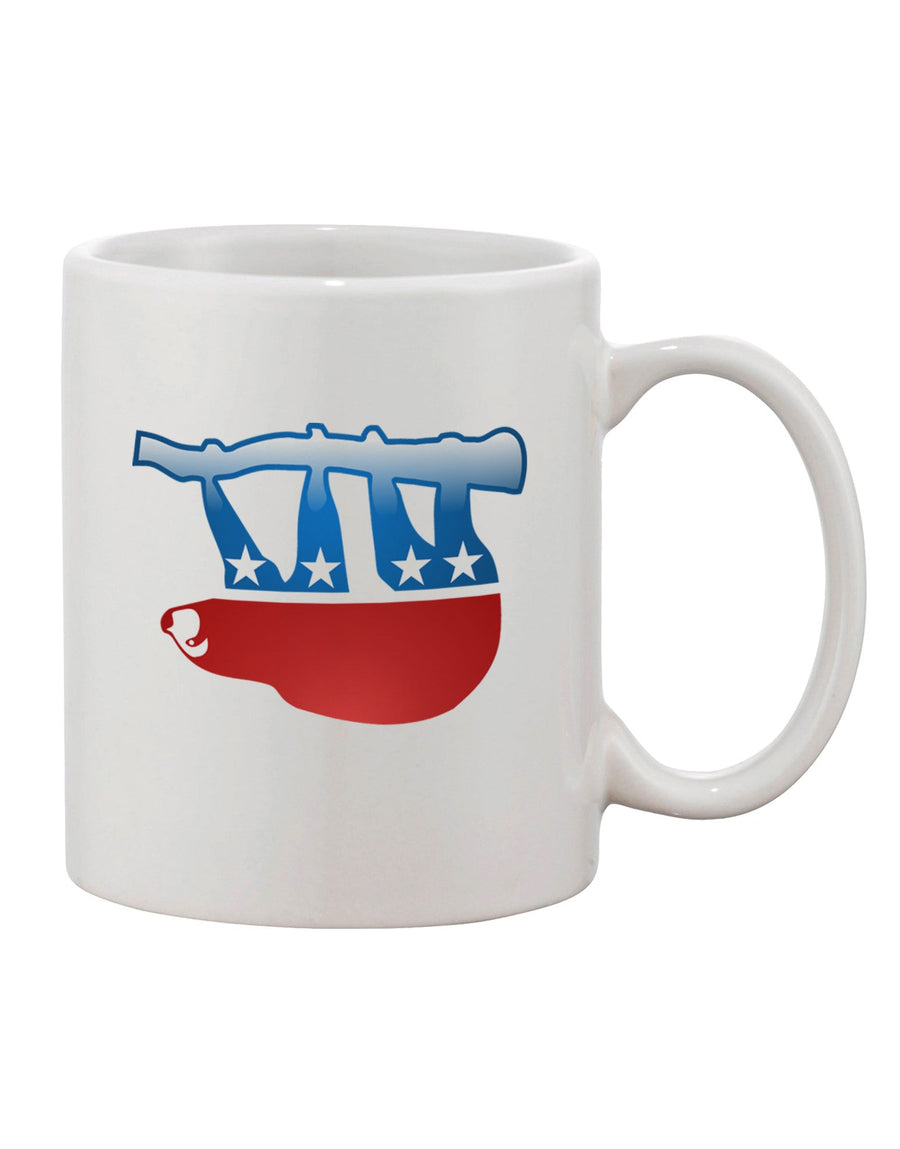 11 oz Coffee Mug with Sloth Political Party Symbol - TooLoud-11 OZ Coffee Mug-TooLoud-White-Davson Sales