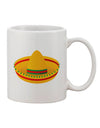 11 oz Coffee Mug with Sombrero Design - Expertly Crafted by TooLoud-11 OZ Coffee Mug-TooLoud-White-Davson Sales