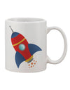 11 oz Coffee Mug with Space Rocket Ship and Stars Print - TooLoud-11 OZ Coffee Mug-TooLoud-White-Davson Sales