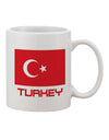 11 oz Coffee Mug with Turkey Flag and Text Print - Expertly Crafted by TooLoud-11 OZ Coffee Mug-TooLoud-White-Davson Sales