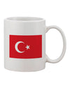 11 oz Coffee Mug with Turkey Flag Print - Expertly Crafted by TooLoud-11 OZ Coffee Mug-TooLoud-White-Davson Sales