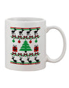 11 oz Coffee Mug with Ugly Christmas Sweater Print - Perfect for Tree with Gifts Enthusiasts - TooLoud-11 OZ Coffee Mug-TooLoud-White-Davson Sales