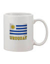 11 oz Coffee Mug with Uruguay Flag Print - TooLoud-11 OZ Coffee Mug-TooLoud-White-Davson Sales