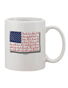 11 oz Coffee Mug with Veterans Scripted Flag Print - TooLoud-11 OZ Coffee Mug-TooLoud-White-Davson Sales