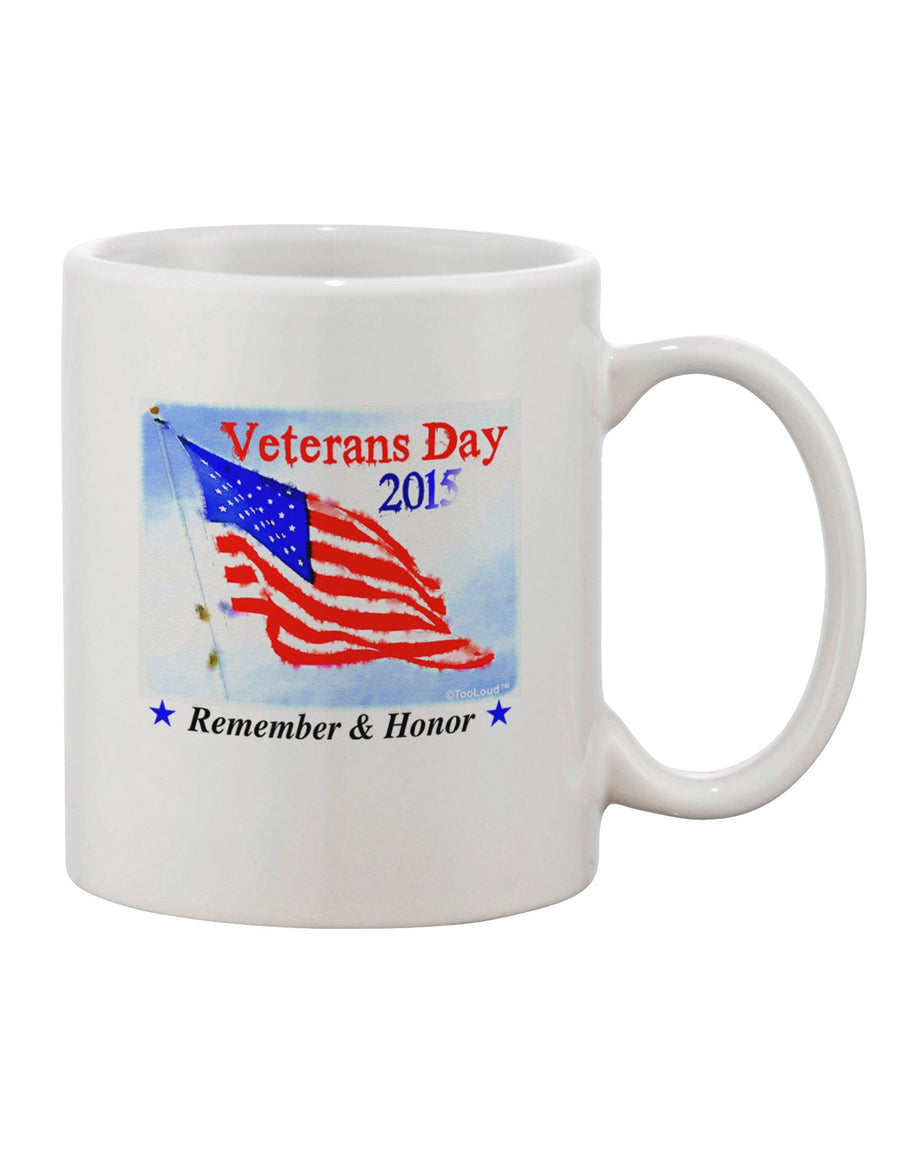 11 oz Coffee Mug with WaterColor Print - Perfect for Veterans Day Celebrations - TooLoud-11 OZ Coffee Mug-TooLoud-White-Davson Sales