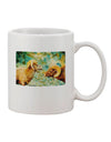 11 oz Coffee Mug with Watercolor Printed Two Bighorn Rams Design - Expertly Crafted Drinkware TooLoud-11 OZ Coffee Mug-TooLoud-White-Davson Sales