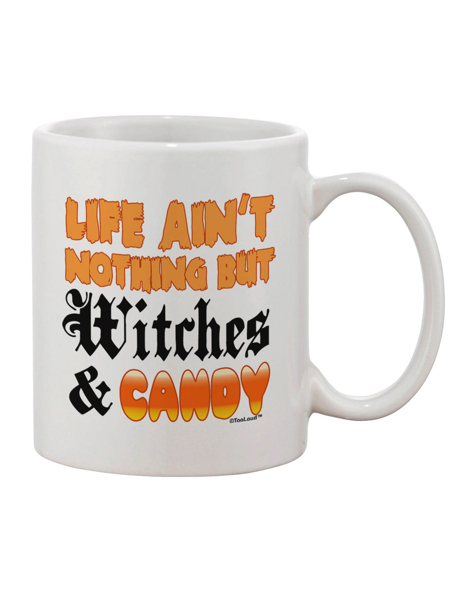 11 oz Coffee Mug with Witches and Candy Color Print - Expertly Crafted Drinkware-11 OZ Coffee Mug-TooLoud-White-Davson Sales