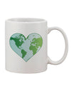 11 oz Coffee Mug with World Globe Heart Print - TooLoud-11 OZ Coffee Mug-TooLoud-White-Davson Sales