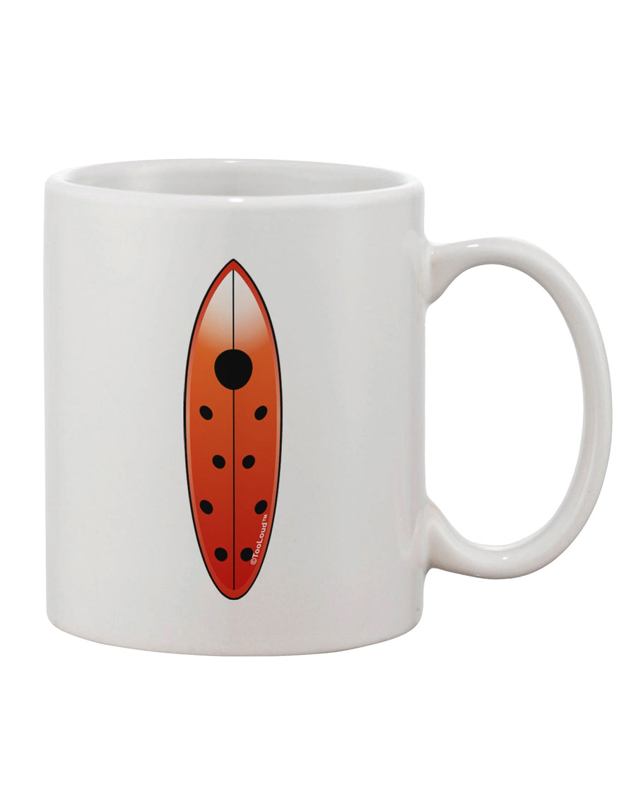 11 oz Ladybug Surfboard Printed Coffee Mug - Expertly Crafted Drinkware by TooLoud-11 OZ Coffee Mug-TooLoud-White-Davson Sales