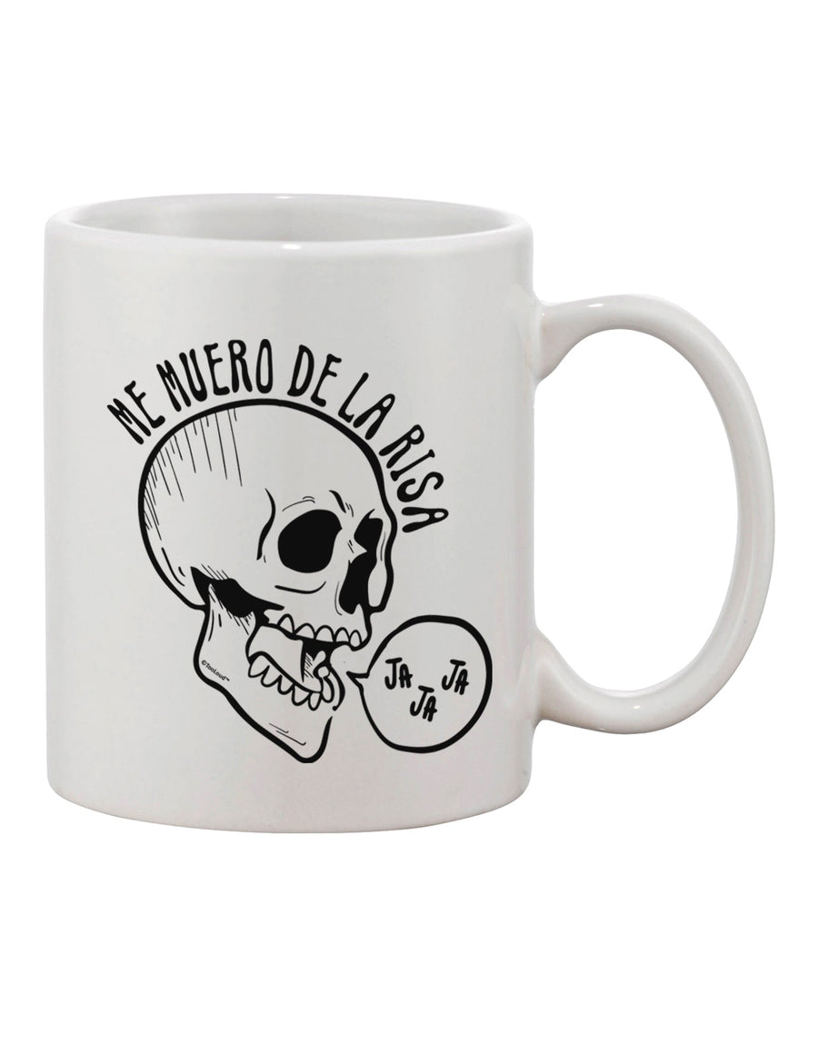 TooLoud Me Muero De La Risa Skull Printed 11oz Coffee Mug