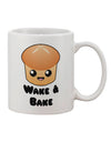 11 oz Wake and Bake Cute Roll Printed Coffee Mug - Expertly Crafted Drinkware TooLoud-11 OZ Coffee Mug-TooLoud-White-Davson Sales