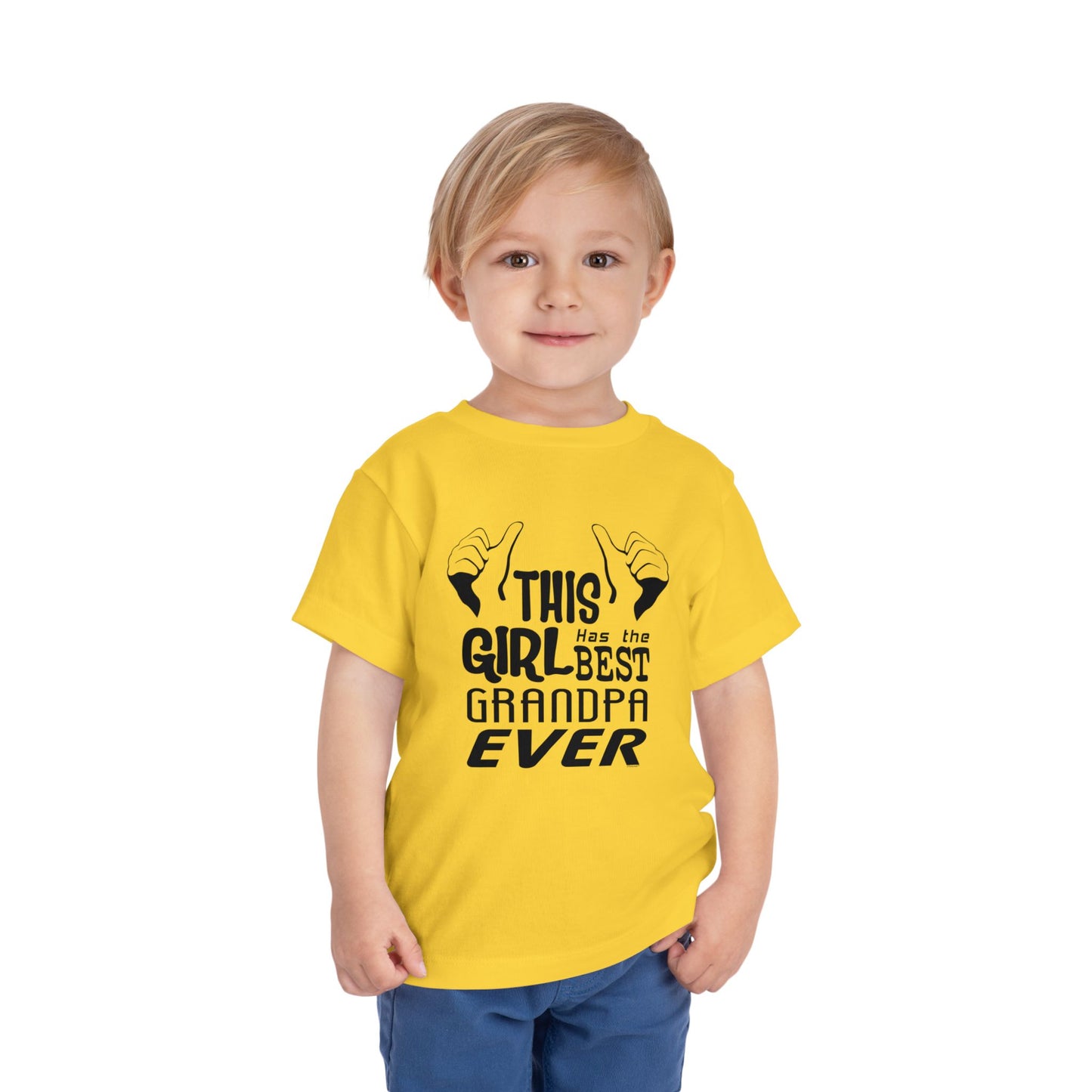 This Girl Has The Best Grandpa Ever Toddler T-Shirt by TOOLOUD