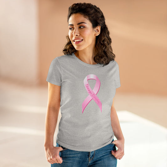 Pink Breast Cancer Awareness Ribbon - Stronger Everyday Women's T-Shirt by TOOLOUD