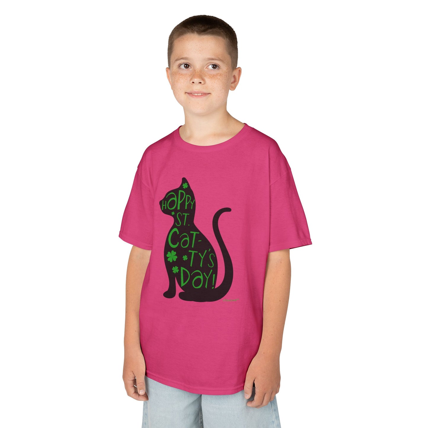 Happy St. Catty's Day - St. Patrick's Day Cat Children's T-Shirt by TOOLOUD