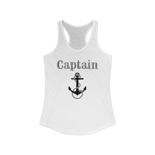 Ship Captain Nautical Anchor Boating Women’s Racerback Tank Top by TOOLOUD™
