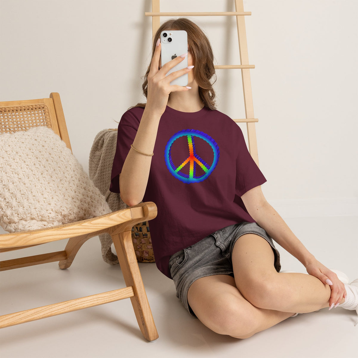 Rainbow Peace Adult Dark T-Shirt by TOOLOUD
