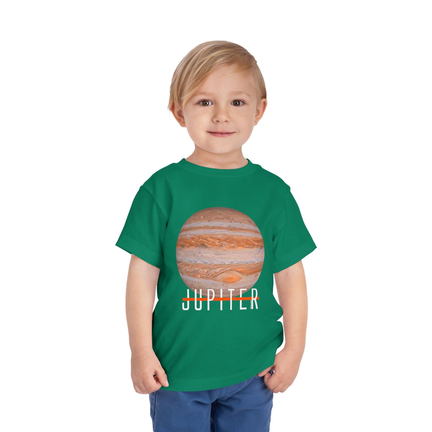 Planet Jupiter Text Toddler T-Shirt – Dark – by TOOLOUD