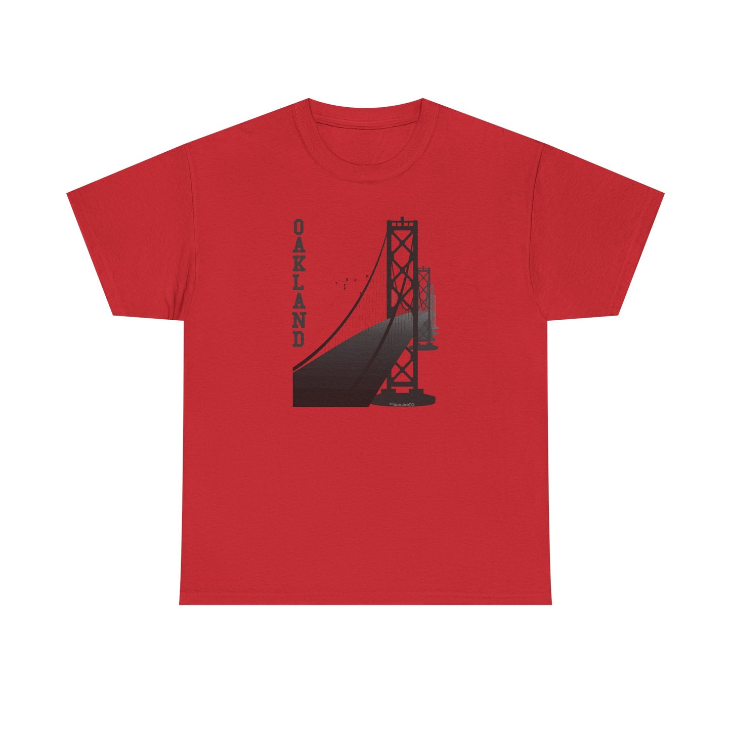 Oakland Text Bay Bridge - Premium Adult T-Shirt State Collection by TOOLOUD