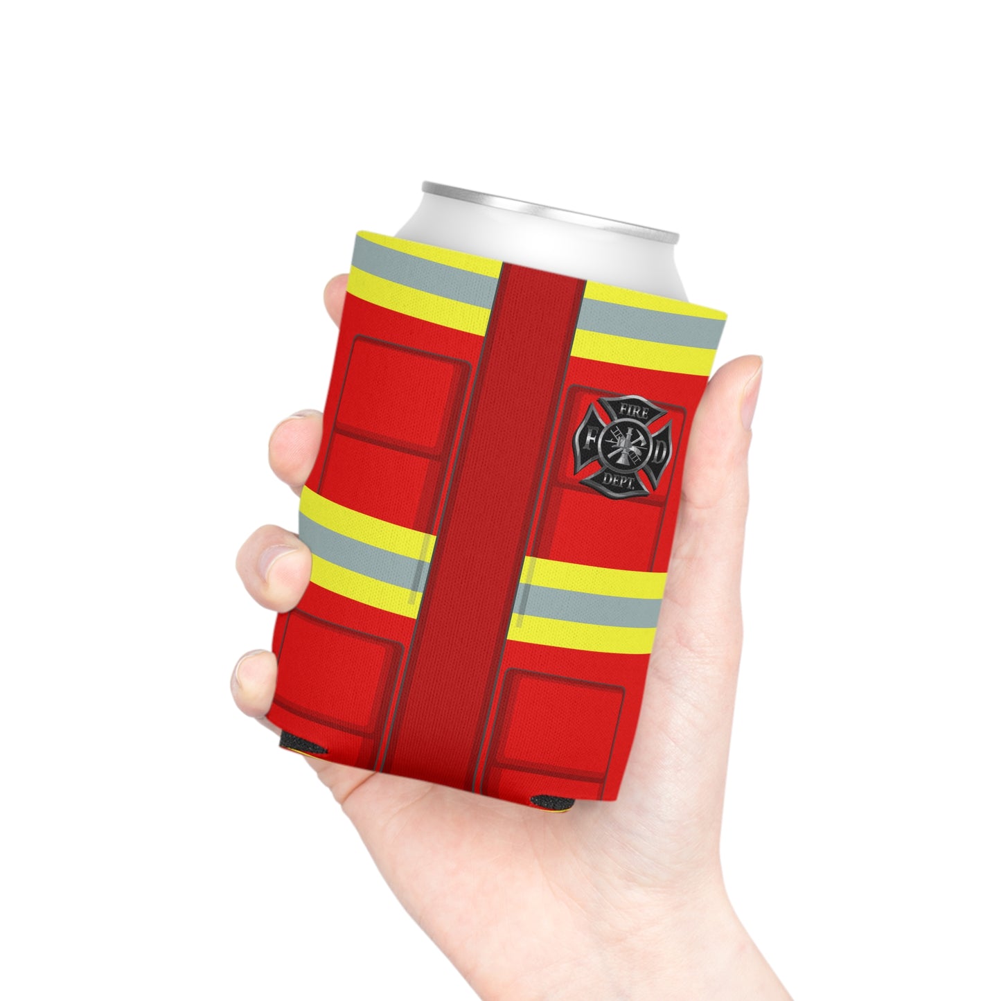 Firefighter Red AOP Can/Bottle Insulator Cooler Can or Slim by TOOLOUD