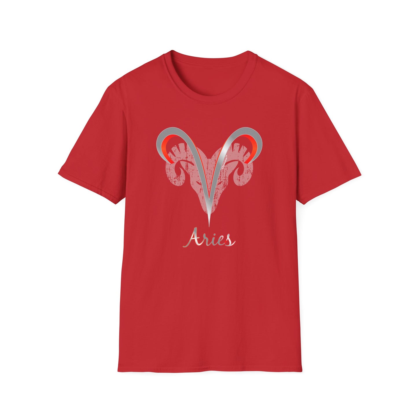 Aries Zodiac Symbol Adult Dark T-Shirt by TOOLOUD