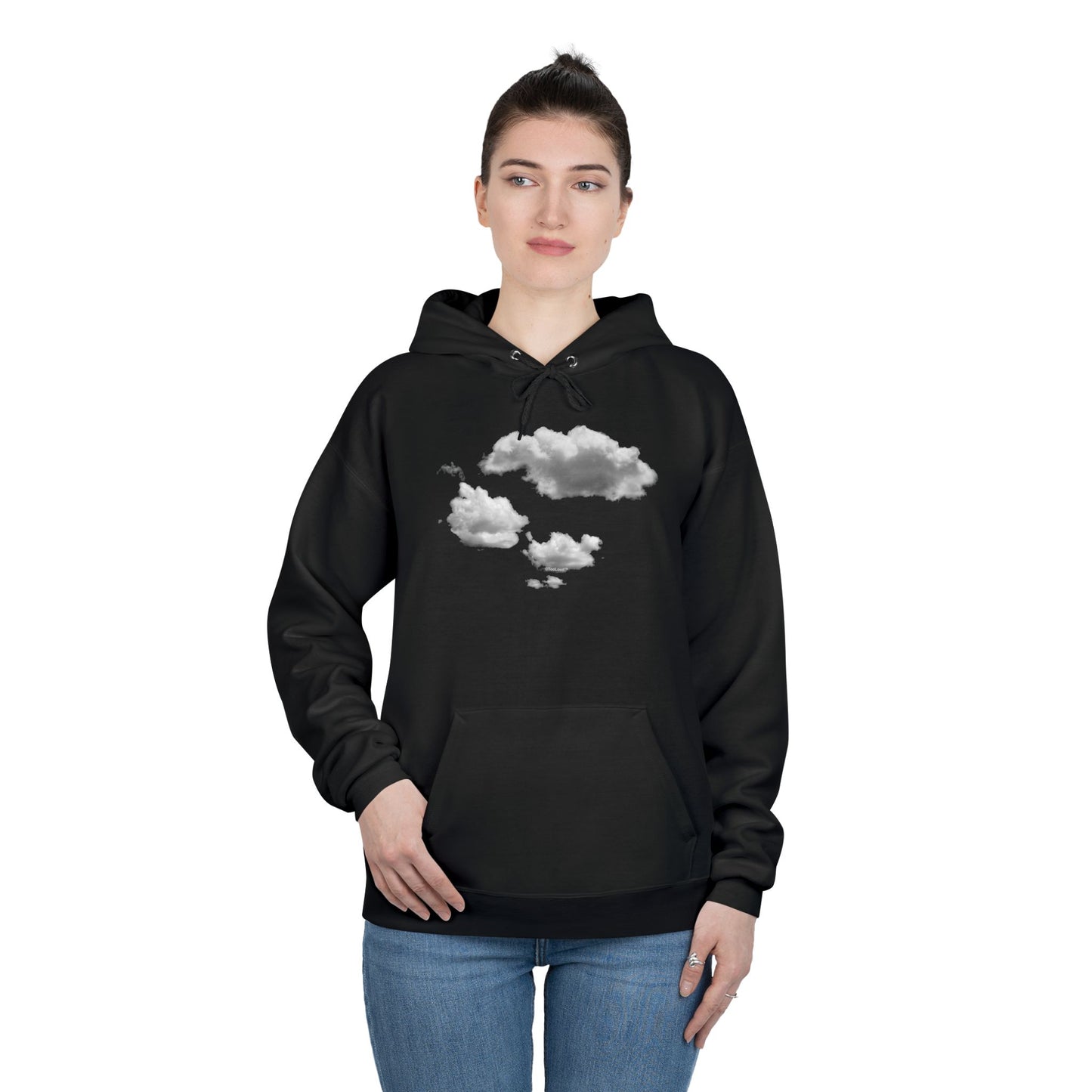 Inverted Puffy Clouds Dark Hoodie Sweatshirt by TOOLOUD