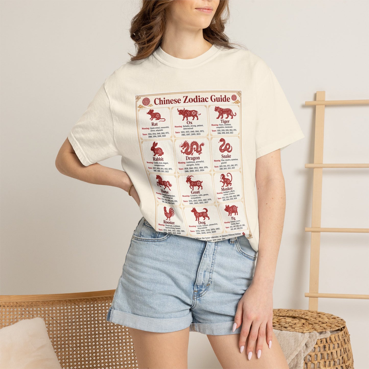 Chinese Zodiac Guide Design #1 Unisex T-Shirt by TOOLOUD